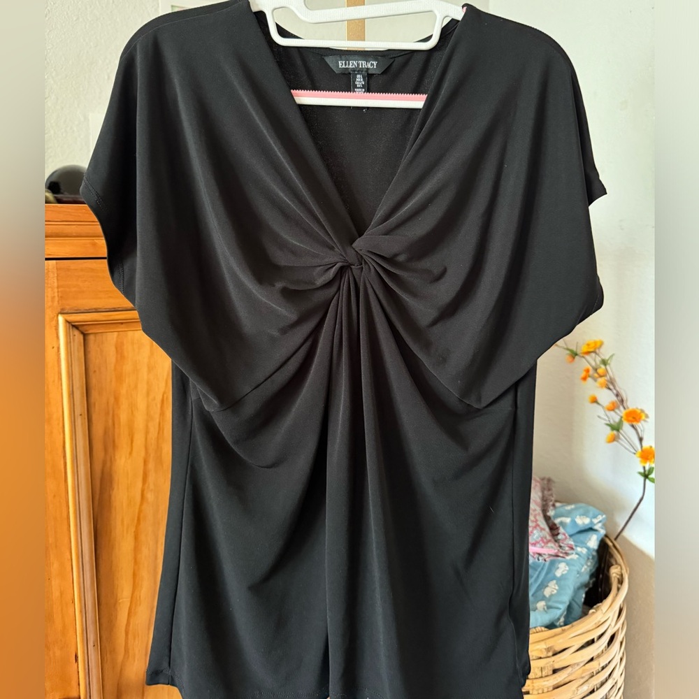 Ellen Tracy Black Blouse, Large